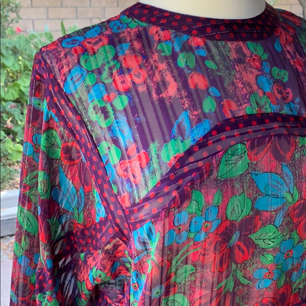 Vintage 1980s Diane Freis skirt set - Picture 3 of 7